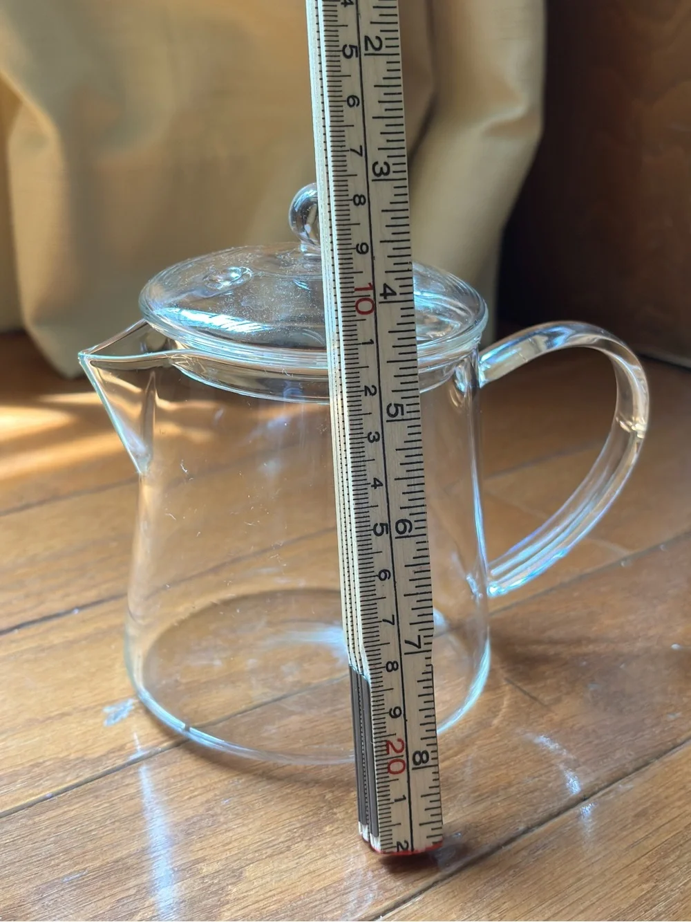 Clear Borosilicate Glass Teapot Tea Server w/ Glass Lid Minimalist